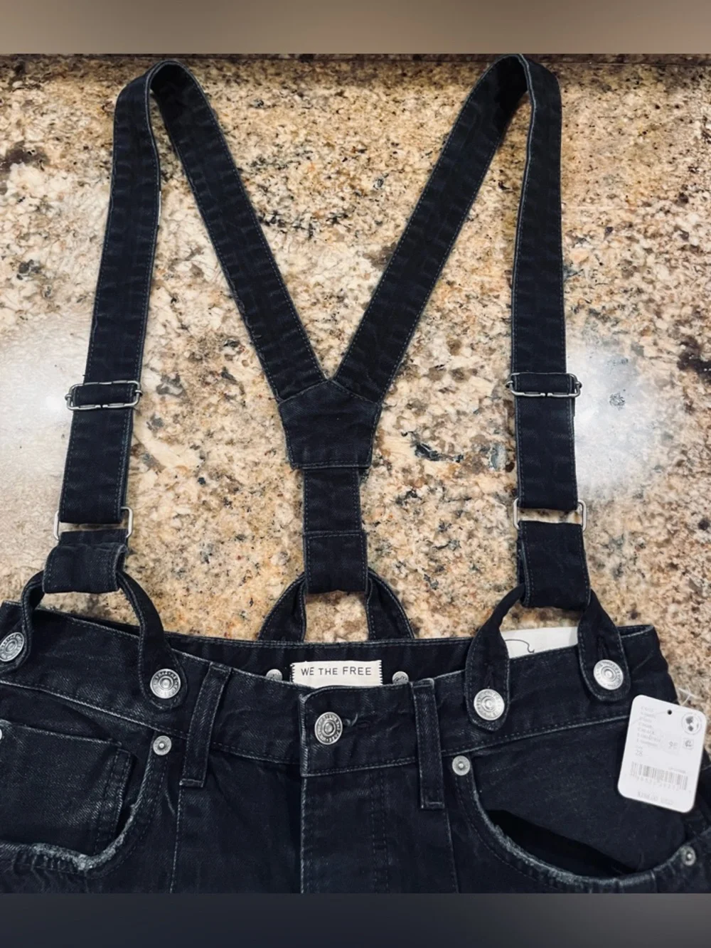 NWT Free People Berkley Suspender Jeans